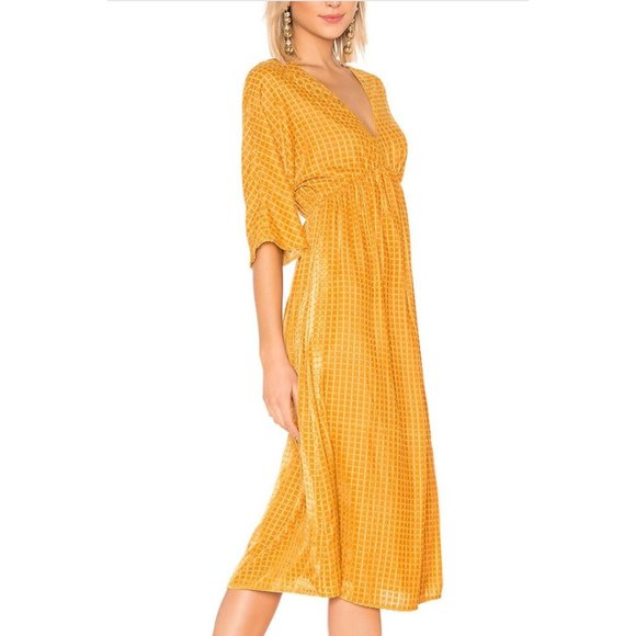 House of Harlow 1960 X Revolve Lex Dress Golden Yellow XXS - Picture 2 of 9